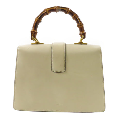 GUCCI GG GHW Dionysus Bamboo 2Way Shoulder Handbag 448075 Calfskin Leather Beige