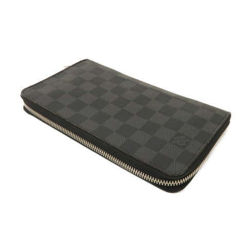 LOUIS VUITTON LV SHW Zippy Organizer Wallet N60111 Damier Graphite Black Gray