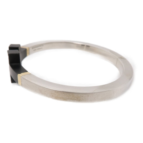 TIFFANY&CO T Bracelet Bangle Accessories 18KYG Ceramic 925 Sterling Silver