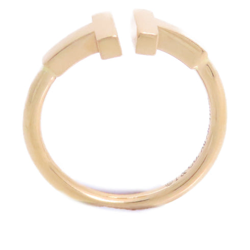 TIFFANY&CO T Wire Ring US#4.75 18K Rose Gold