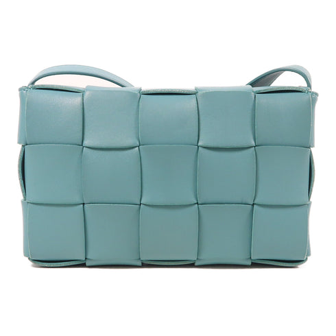 BOTTEGA VENETA BV Cassette Shoulder Bag Lambskin Leather Blue