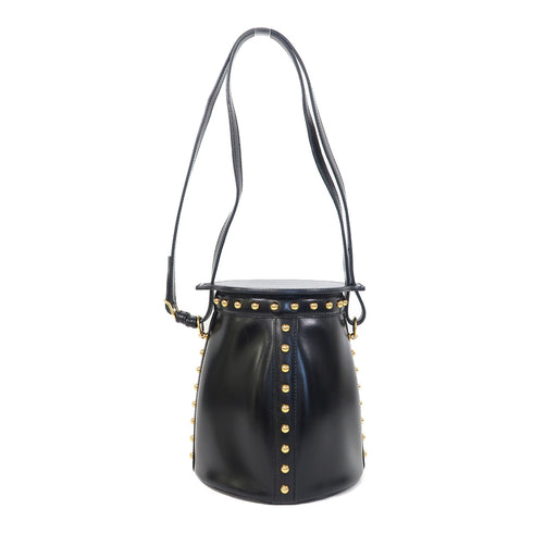 HERMES GHW Farming Cloute Bag Shoulder Bag Box Calf Leather Black