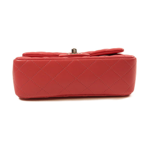 CHANEL CC SHW Mini Classic 20 Chain Shoulder Bag Lambskin Leather Pink