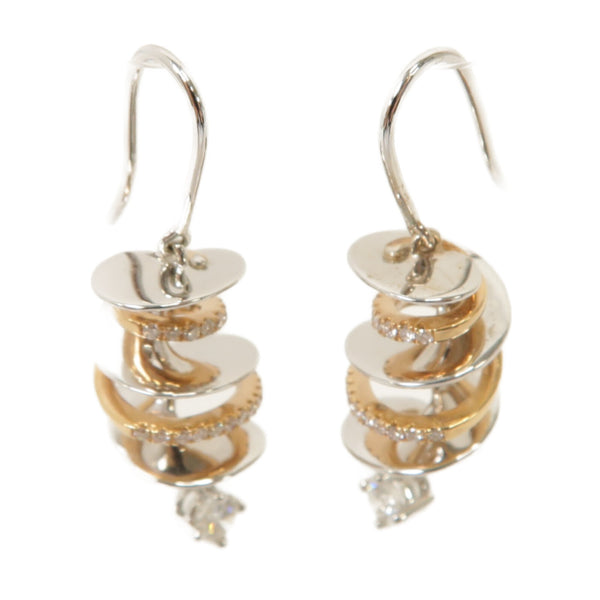 Fine Jewelry Earrings 18K White Gold Pink Gold