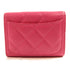 CHANEL CC SHW Card Case Purse Lambskin Leather Pink