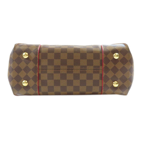 LOUIS VUITTON LV GHW Caissa Hobo Shoulder Bag N41555 Damier Brown/Red