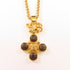 CHANEL CC Necklace Metal Gold Brown