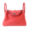 HERMES PHW Lindy 30 2 Way Shoulder Bag Clemence Leather Q5 Rouge Casaque Red