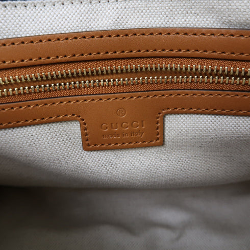 GUCCI GG GHW Interlocking 2 Way Shoulder Tote Bag 727735 Canvas Beige/Blue/Red