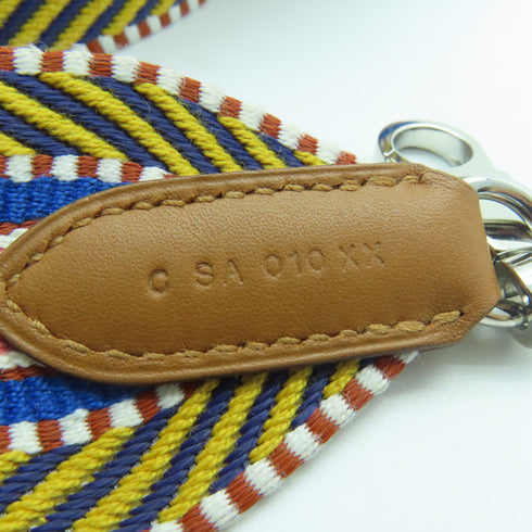 HERMES PHW Sangle Cavele Strap Shoulder Strap Canvas Multicolor