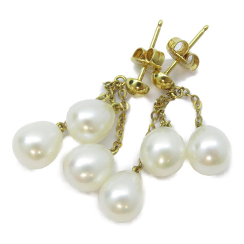 FINE JEWELRY Earrings 18K Yellow Gold/PVC Gold/White