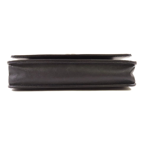 CHANEL CC SHW Chanel Boy Wallet On Chain WOC Pattern Leather Black