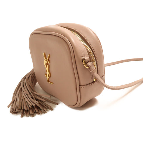 SAINT LAURENT YSL Shoulder Bag Calfskin Leather Pink