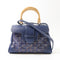 GOYARD SHW Saigon 2 Way Shoulder Bag Handag Coated Canvas/Leather Navy