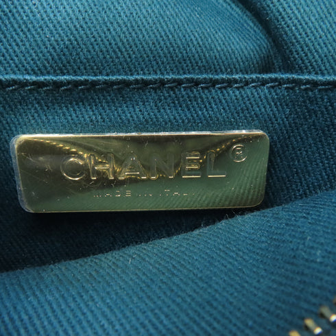 CHANEL Quilted CC GHW Chain Shoulder Bag Crossbody Lambskin Leather Green