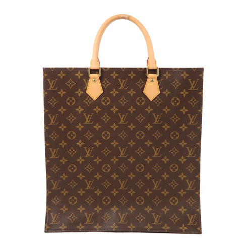 LOUIS VUITTON LV GHW Sac Plat Hand Bag M51140 Monogram Brown