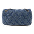 CHANEL CC SHW Chain Shoulder Handbag Nylon Blue