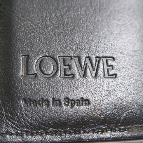 LOEWE SHW Anagram Trifold Wallet C821TR2X16 Calfskin Leather Black