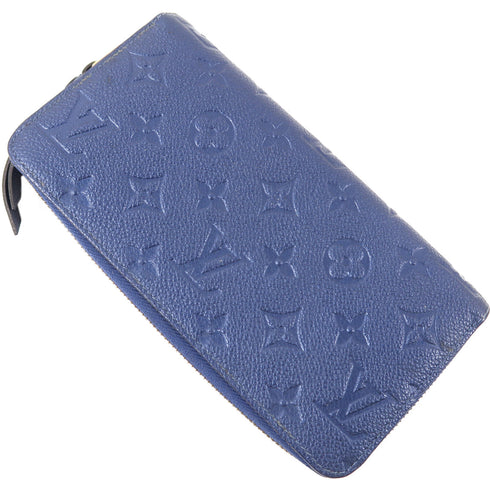 LOUIS VUITTON LV GHW Zippy Long Wallet M61864 Monogram Empreinte Blue