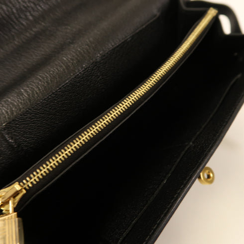 HERMES GHW Kelly To Go Shoulder Bag Chevre Leather Noir