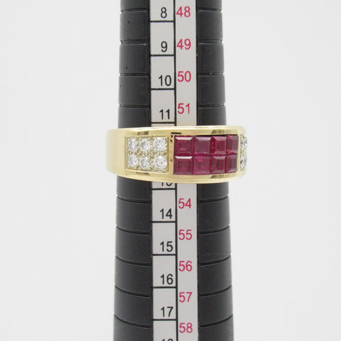 CARTIER Diabolo Ruby Diamond Ring 18K Yellow Gold US#6.25/JP#12.5/Cartier#53