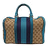 GUCCI GG GHW Boston Bag 2Way Shoulder Hand Bag 247205 Canvas Blue