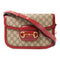 Gucci GG GHW Horsebit 1955 Shoulder Bag Coated Canvas/Leather Brown/Red
