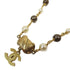 CHANEL CC Necklace C22A Metal PVC Gold Color