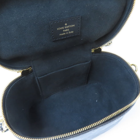 LOUIS VUITTON LV GHW Vanity Case 2 Way Bag M57118 Lambskin Leather Black