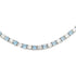 FINE JEWELRY 16.21ct Aquamarine 19.00ct Diamond Necklace 18 White Gold #80cm