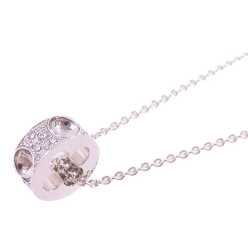 LOUIS VUITTON LV Diamond Empreinte Necklace CI8402 18K White Gold