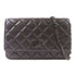 CHANEL CC WOC Wallet On Chain 2.55 Chain Shoulder Bag Calfskin Leather Black
