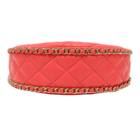 CHANEL Quilted CC GHW Moon Bag Shoulder Bag AS3917 Lambskin Leather Pink