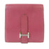 HERMES PHW Bearn Wallet Chevre Leather Red