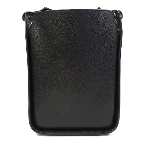 BALENCIAGA 2 Way Shoulder Bag Calfskin Leather Black