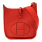 HERMES GHW Evelyne TPM Shoulder Bag Clemence Leather S3 Rouge de coeu