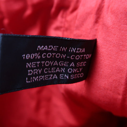 HERMES PHW Shoulder Bag Canvas Red