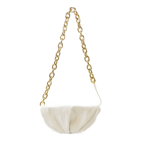 BOTTEGA VENETA BV GHW Chain Waist Bag 651445 VCP41 9132 Calfskin Leather White