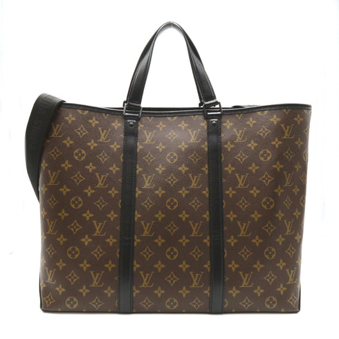 LOUIS VUITTON LV Weekend Tote GM 2Way Shoulder Bag M45733 Monogram Macassar