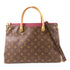 LOUIS VUITTON LV GHW Pallas 2 Way Shoulder Handbag M40906 Monogram Brown/Purple