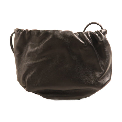 BOTTEGA VENETA BV GHW The Bulb Mini Pouch Shoulder Bag Lambskin Leather Black