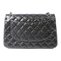 CHANEL Quilted CC SHW Classic Jumbo Chain Shoulder Bag Lambskin Leather Black v2
