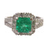 Fine Jewelry 1.363ct Emerald 0.60ct Diamond Ring US#6.5 PT900 Platinum