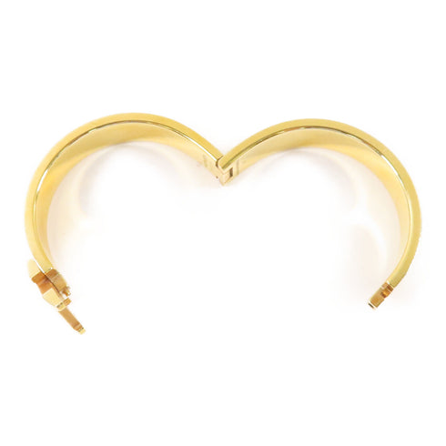 HERMES GHW Clic H Bracelet Metal Gold/Blue