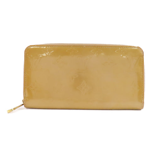 LOUIS VUITTON LV GHW Zipped Long Wallet M91761 Vernis Beige