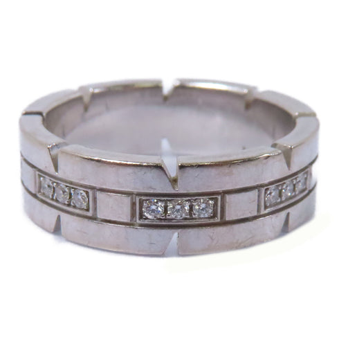 CARTIER Diamond Ring 18K White Gold Cartier#53 US#6.25