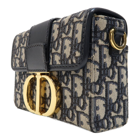 Christian Dior CD GHW 30 Montaigne Shoulder Bag M9204UTZQM928 Canvas Navy/Beige