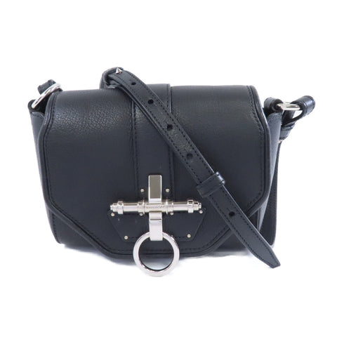 GIVENCHY SHW Obsedia Crossbody Shoulder Bag Goatskin Leather Black