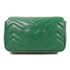 GUCCI GHW GG Marmont Chain Shoulder Bag Leather Green 476433