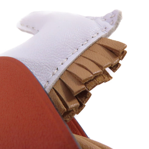 HERMES Rodeo PM Charm Swift Leather White Brown